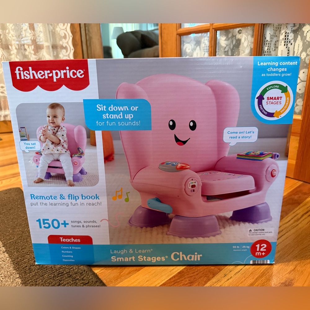 Fisher Price Smart Stages Learning Chair Pink 12M+ NEW IN BOX